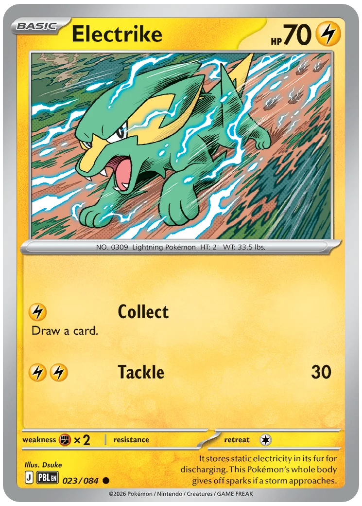 [PBL-023] Pokémon TCG: Electrike Common Single Card (Pitch Black)