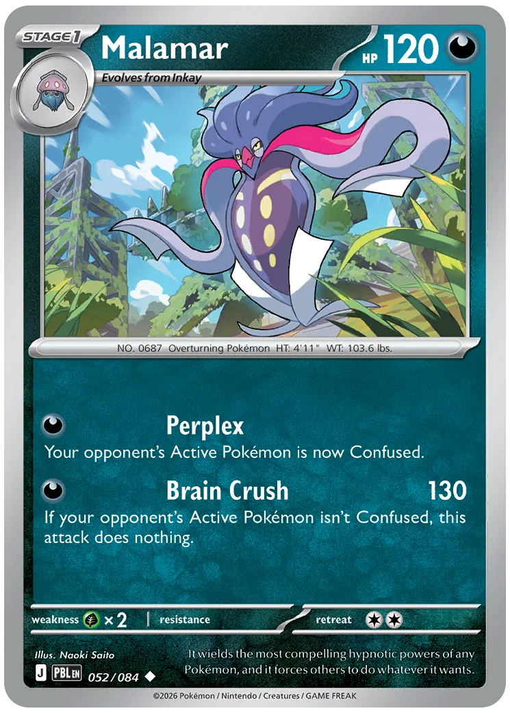 [PBL-052] Pokémon TCG: Malamar Uncommon Single Card (Pitch Black)