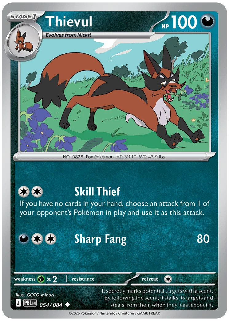 [PBL-054] Pokémon TCG: Thievul Uncommon Single Card (Pitch Black)