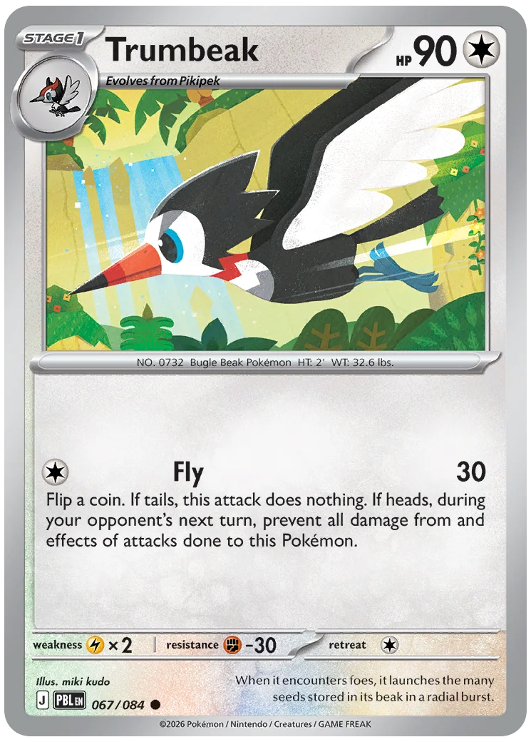 [PBL-067] Pokémon TCG: Trumbeak Common Single Card (Pitch Black)