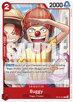 [OP12-012] One Piece Card Game: Buggy Common Single Card (Legacy of the Master) - English One Piece Card Game single card