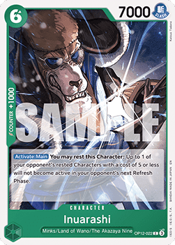 [OP12-022] One Piece Card Game: Inuarashi Common Single Card (Legacy of the Master) - English One Piece Card Game single card