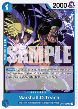 [OP12-054] One Piece Card Game: Marshall.D.Teach Common Single Card (Legacy of the Master) - English One Piece Card Game single card