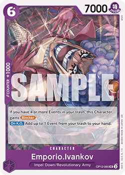[OP12-065] One Piece Card Game: Emporio.Ivankov Uncommon Single Card (Legacy of the Master) - English One Piece Card Game single card