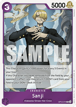 [OP12-070] One Piece Card Game: Sanji Rare Single Card (Legacy of the Master) - English One Piece Card Game single card