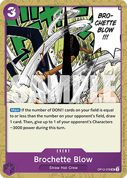 [OP12-078] One Piece Card Game: Brochette Blow Uncommon Single Card (Legacy of the Master) - English One Piece Card Game single card