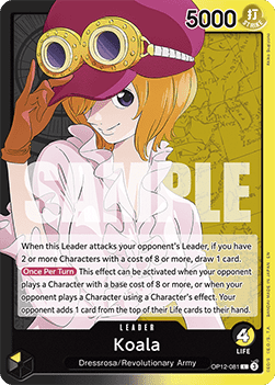 [OP12-081] One Piece Card Game: Koala Leader Single Card (Legacy of the Master) - English One Piece Card Game single card