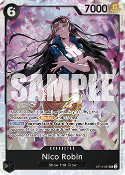 [OP12-087] One Piece Card Game: Nico Robin Super Rare Single Card (Legacy of the Master) - English One Piece Card Game single card