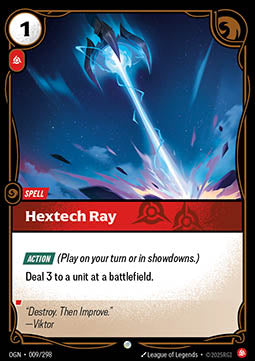 Riftbound Hextech Ray OGN-009 single card