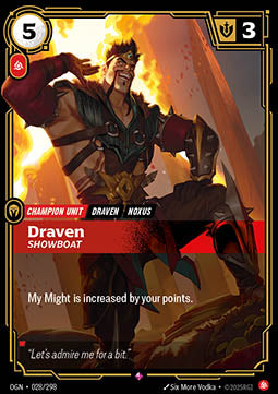 Riftbound Draven, Showboat OGN-028 single card