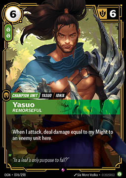 Riftbound Yasuo, Remorseful OGN-076 single card