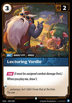 Riftbound Lecturing Yordle OGN-087 single card