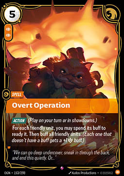 Riftbound Overt Operation OGN-153 single card