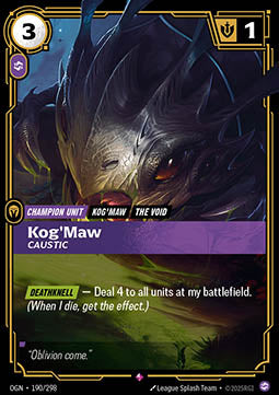 Riftbound Kog'Maw, Caustic OGN-190 single card