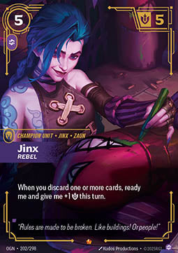 Riftbound Jinx, Rebel OGN-202 single card