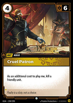 Riftbound Cruel Patron OGN-208 single card