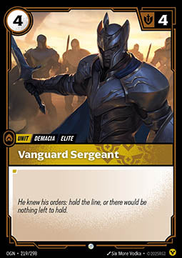 Riftbound Vanguard Sergeant OGN-219 single card