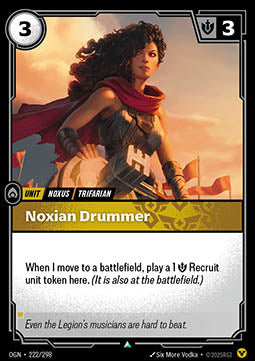 Riftbound Noxian Drummer OGN-222 single card
