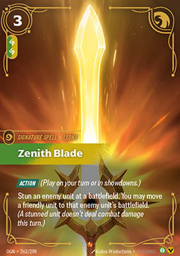 Riftbound Zenith Blade OGN-262 single card