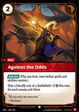 Riftbound Against the Odds SFD-001 single card