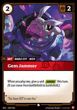 Riftbound Gem Jammer SFD-007 single card
