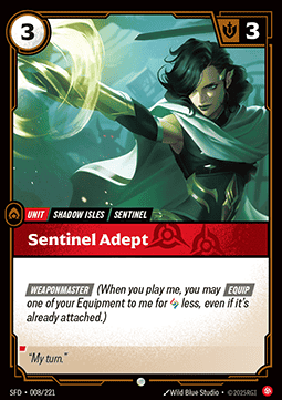 Riftbound Sentinel Adept SFD-008 single card