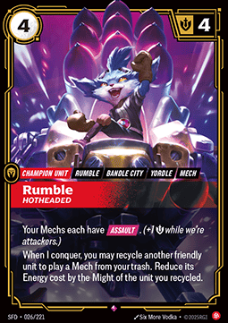 Riftbound Rumble, Hotheaded SFD-026 single card