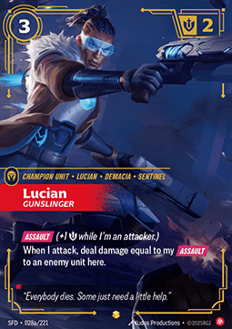 Riftbound Lucian, Gunslinger SFD-028a single card