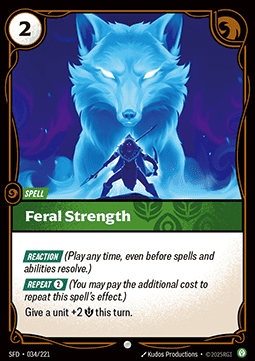 Riftbound Feral Strength SFD-034 single card