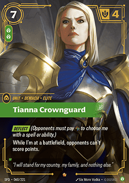 Riftbound Tianna Crownguard SFD-060 single card