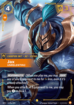 Riftbound Jax, Unrelenting SFD-119a single card