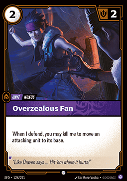 Riftbound Overzealous Fan SFD-128 single card