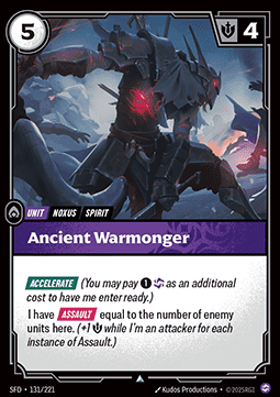 Riftbound Ancient Warmonger SFD-131 single card