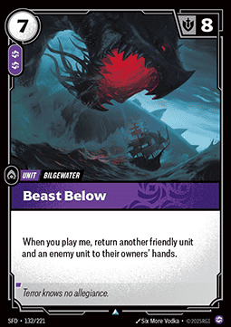 Riftbound Beast Below SFD-132 single card