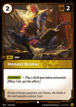 Riftbound Honest Broker SFD-155 single card