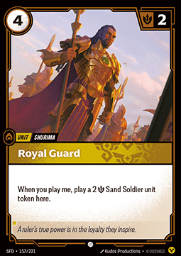 Riftbound Royal Guard SFD-157 single card