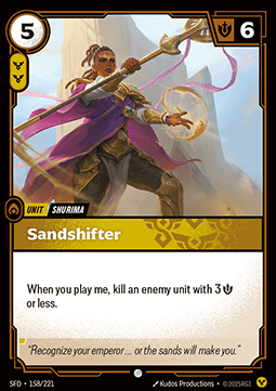 Riftbound Sandshifter SFD-158 single card