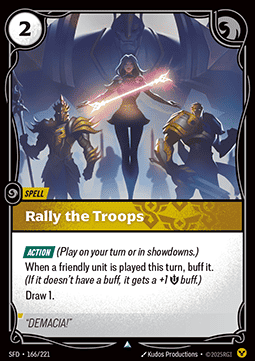 Riftbound Rally the Troops SFD-166 single card