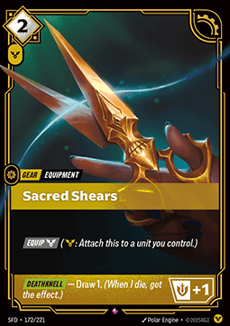Riftbound Sacred Shears SFD-172 single card