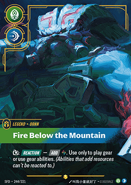 Riftbound Ornn, Fire Below the Mountain SFD-244 single card