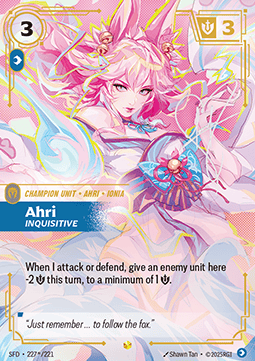 Riftbound Ahri, Inquisitive SFD-227* single card