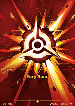 Riftbound Fury Rune SFD-R01a single card