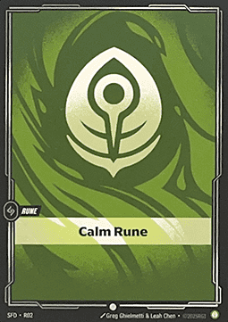 Riftbound Calm Rune SFD-R02 single card