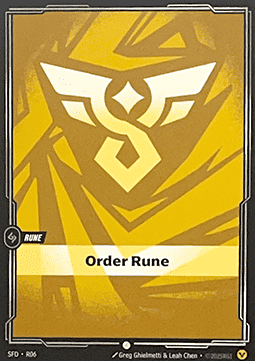 Riftbound Order Rune SFD-R06 single card