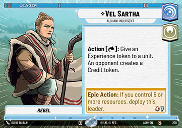 Vel Sartha, Aldhani Insurgent (V.1) - A Lawless Time: Extras (Common) [XLAW-270]