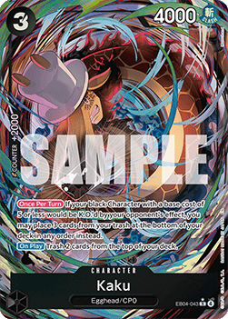 [OP15-EB04-043] One Piece Card Game: Kaku Alternate Art Single Card (Adventure on Kami’s Island) - English One Piece Card Game single card