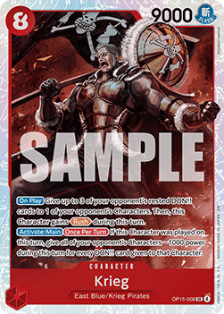 [OP15-008] One Piece Card Game: Krieg Super Rare Single Card (Adventure on Kami’s Island) - English One Piece Card Game single card
