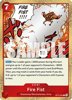 [OP15-020] One Piece Card Game: Fire Fist Rare Single Card (Adventure on Kami’s Island) - English One Piece Card Game single card