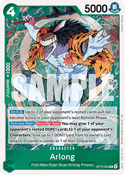 [OP15-023] One Piece Card Game: Arlong Rare Single Card (Adventure on Kami’s Island) - English One Piece Card Game single card