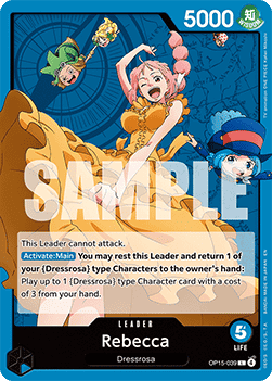 [OP15-039] One Piece Card Game: Rebecca Leader Single Card (Adventure on Kami’s Island) - English One Piece Card Game single card